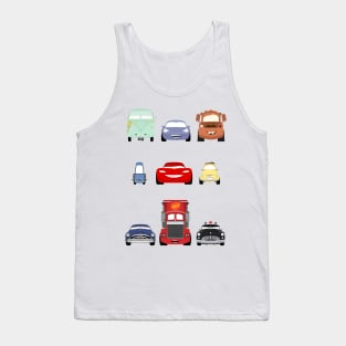 Cars Minimalist Lineup Tank Top